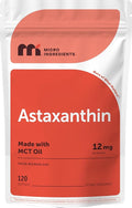 Micro Ingredients Astaxanthin 12mg with MCT Oil 120 Softgels 4 Month Supply | Premium Astaxanthin Antioxidant Supplements* | Fresh Microalgae Source | Triple Strength Non-GMO Gluten Free No Soy