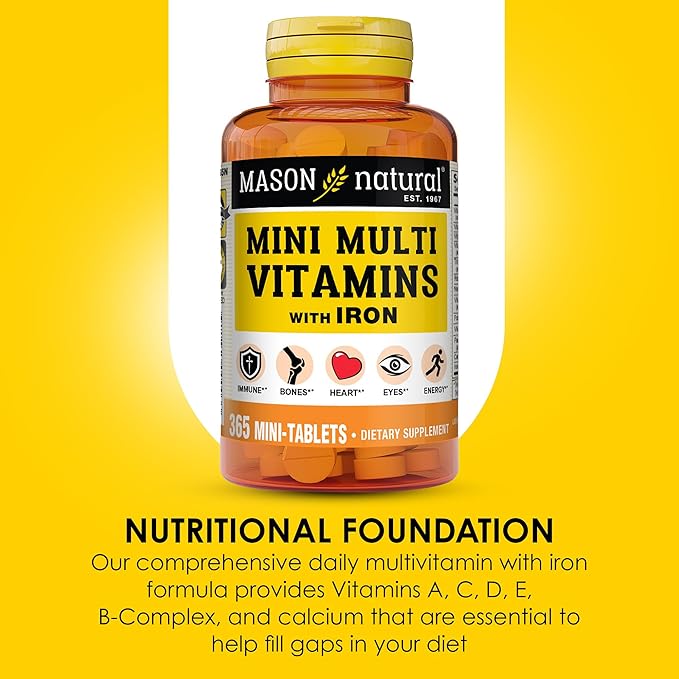 MASON NATURAL Glucosamine Chondroitin &amp Daily Multi Vitamin Bundle with DHA Omega-3 Iron B-Complex &amp Calcium – May Support Joint and Immune Health
