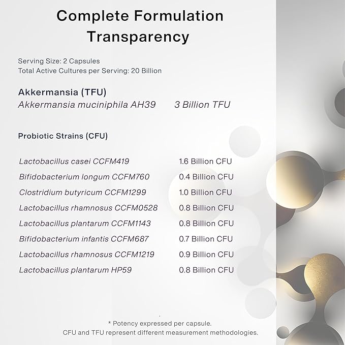 Akkermansia Probiotic – Supports Digestion &amp Gut Health Multi-Strain Probiotic with Prebiotics 20 Billion CFU Advanced Delayed Release CapsulesVegan