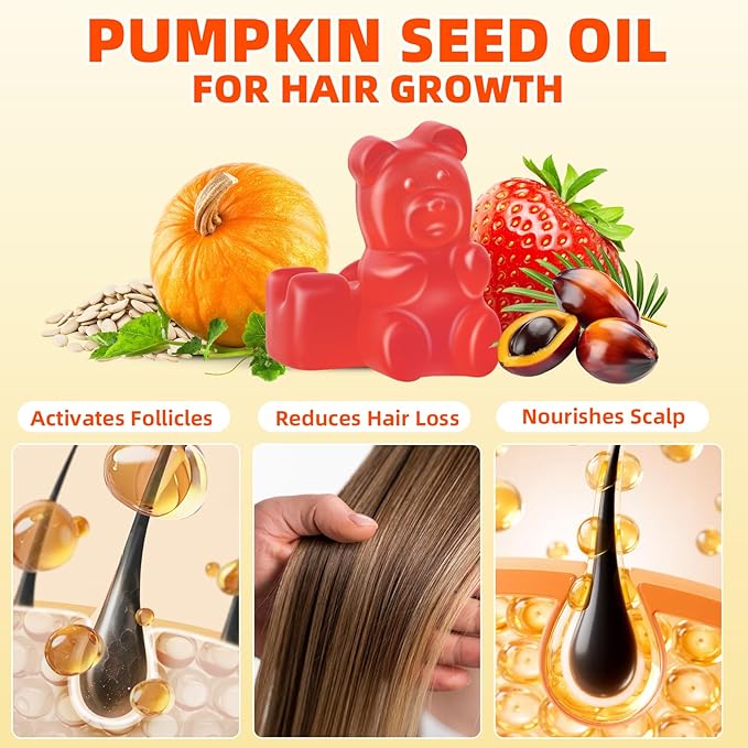 NAC Gummies &amp Pumpkin Seed Oil Antioxidant Supplement Gummies Strawberry Flavor 120 Counts Bundle