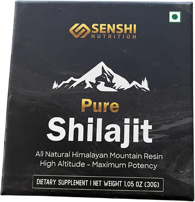 Shilajit - All Natural Maximum Potency Himalayan Mountain Resin from High Altitude - 100% Pure Shilajit with Fulvic Acid &amp 85+ Trace Minerals Complex - 1 oz / 30 g with Free Spoon Included