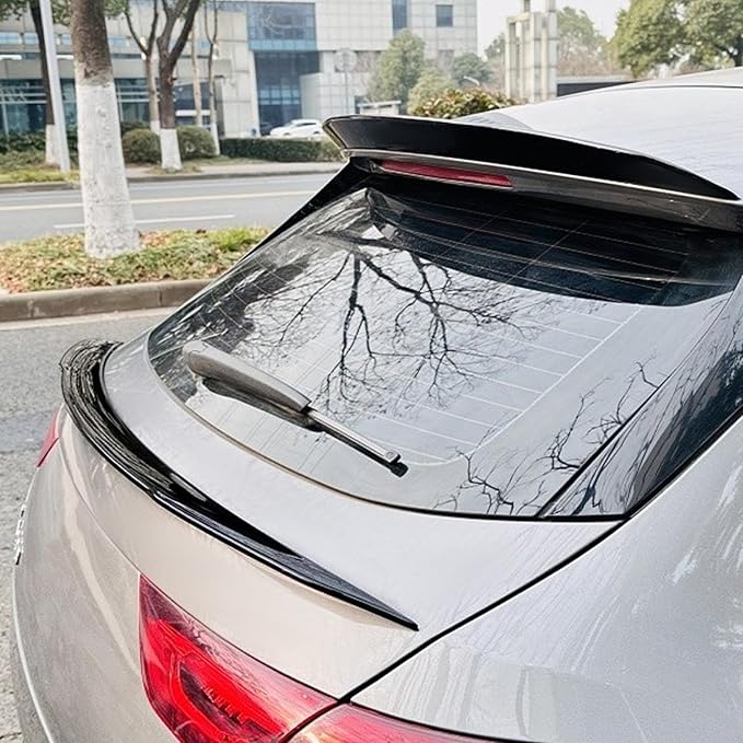 Roof+Rear Trunk Spoiler Wing For Benz CLA Class X118 CLA35/45 AMG 2019-2023 Black