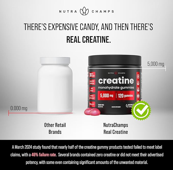 NutraChamps Complete Workout &amp Energy Bundle - Super Greens &amp Creatine Gummies.