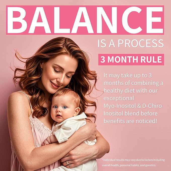 Myo-Inositol &amp D-Chiro Inositol (40:1 Ratio) - Total Fertility &amp Reproductive Support for Women - 360 Capsules 90-Day Ultimate Supply