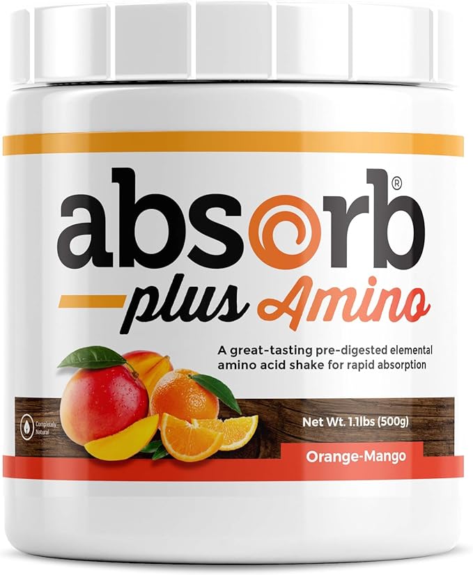 Amino – Nutritional Supplement Nutritional Support Non-GMO Gluten Free Elemental Free-Form Amino Acid Formula (1.1 lbs Orange-Mango)