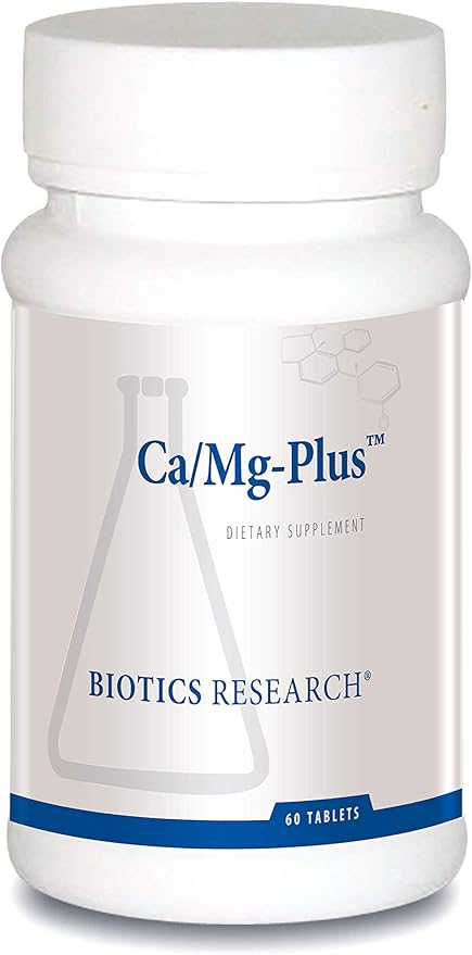 Biotics Research CaMg-Plus Calcium Magnesium Supplement with Parathyroid Aids in Bone and Dental Health Muscle Relaxation Supports Cardiovascular Health Thyroid Support 60 Tablets