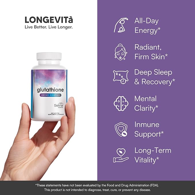14-in-1 Advanced Absorption Antioxidant Dual-Action Support: Setria® &amp NAC 5 Patented Ingredients for Energy Skin Detox Immune Defense &amp Mental Clarity – 90 Capsules