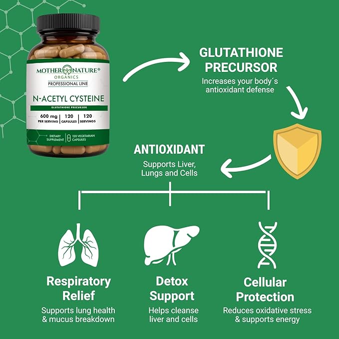NAC + Omega-3 + B Complex Bundle – Immune Energy &amp Heart Support | Antioxidant Defense for Brain Stress &amp Wellness