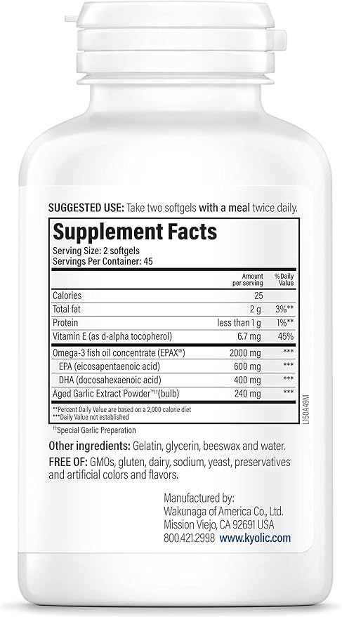 Kyolic Aged Garlic Extract Formula 150 Cholesterol &amp Circulation Health* 90 softgels