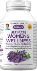 ANDREW LESSMAN Ultimate Women’s Wellness 360 Capsules - Naturally Relieves Menopause Symptoms PMS Perimenopause with Soy Isoflavones EGCG Cranberry Indole-3-Carbinol. Easy to Swallow Capsules