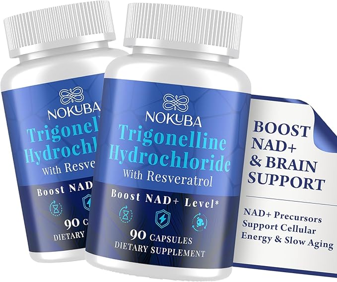 NMNH Strengthen Alternative with Trigonelline HCL 500mg &amp Resveratrol 100mg | NAD Supplement for Women &amp Men | Plant Extraction NAD+ Precursors for Energy Boost &amp Healthy Aging | 180 Capsu
