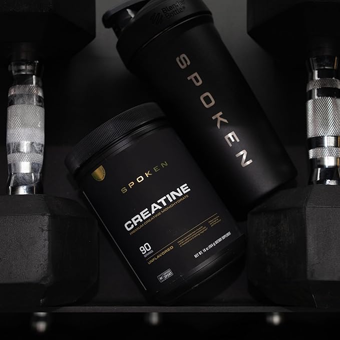 Spoken Nutrition Creatine Monohydrate Build Lean Muscle Mass and Improve Recovery Unflavored Powder 90 Servings Strength &amp Performance Support
