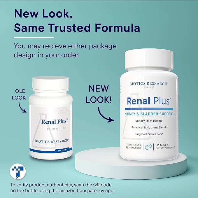 Biotics Research Renal Plus – Botanical Glandular and Nutritional Support for Optimal Renal Function. Kidney Health &amp Supports Urological Function –Ulva ursi Buchu Leaf Echinacea Cranberry–180