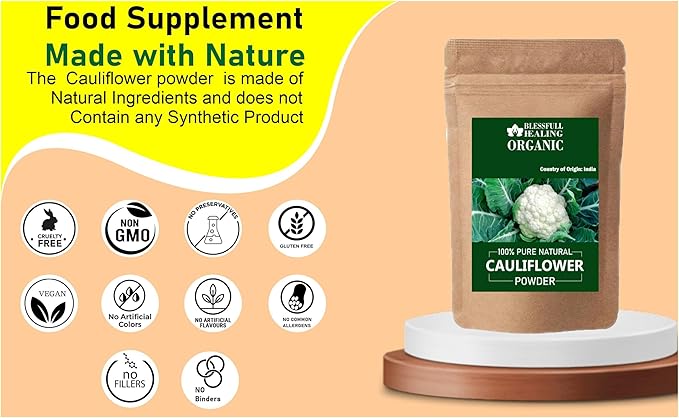 Blessfull Healing Organic Cauliflower Powder 100% Pure Natural 300 Gram / 10.58 oz