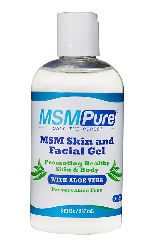 KALA HEALTH MSMPure Max Strength Skin &amp Facial MSM Gel with Organic Aloe 8 oz – Preservative-Free Skin Care for Smooth Radiant Skin