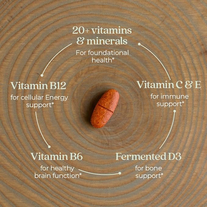 New Chapter Women’s Multivitamin 55+ Astaxanthin B6 B12 D3 Vitamin C &amp Zinc Immune Heart Cellular Energy and Bone Support Gentle on The Stomach One Daily Non-GMO Gluten-Free 96 Table