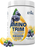 Sweat Ethic Amino Trim Pre Workout Powder with Amino Acids for Men &amp Women 7.5 G EAAS with Electrolytes for Hydration &amp Energy Stimulant Free Sugar Free Blueberry Lemonade Flavor 30 Serv