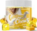 Bovine Colostrum Chews Supplement with probiotics for Gut Health Bloating Immune Support Skin Hair Growth and Beauty - Pineapple Flavor (60 Servings)