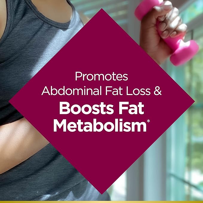 Nature's Bounty Optimal Solutions Metabolism Booster Supplement Boosts Fat Metabolism Promotes Abdominal Fat Loss with Citrus Extracts and Black Ginger 60 Capsules (Pack of 2)