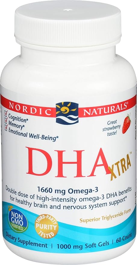 NORDIC NATURALS Strawberry DHA Xtra 1660 MG 60 SG 60 CT