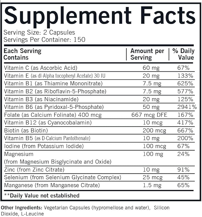Kirkman d-Biotin 1000 mcg Capsules - Hypo - 120 Count