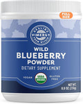 Vimergy Wild Blueberry Powder –Protects Brain Health* - Supports Cardiovascular Function* – USDA Organic Vegan &amp Gluten-Free – 250g