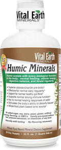 Vital Earth Minerals Humic Minerals – Fulvic Acid Supplement with 70+ Trace Minerals Electrolytes for Recovery &amp Balance 32 Oz + 1 Oz Cup
