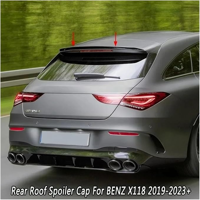 Rear Roof Lip Wing Spoiler Compatible for Benz CLA Class X118 180 200 220 250 AMG CLA35 CLA45 2019-2023+ Shooting Brake Rear Spoiler Cap(Carbon Look)