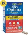 Nature's Way Fortify Optima Probiotic for Adults 100 Billion Live Cultures 15 Strains Supports Digestive and Immune Health* Plant-Based Prebiotic Fiber 30 Capsules (Packaging May Vary)