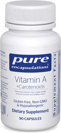 Pure Encapsulations Vitamin A + Carotenoids (Lutein Zeaxanthin and Astaxanthin) | Hypoallergenic Dietary Supplement | 90 Capsules