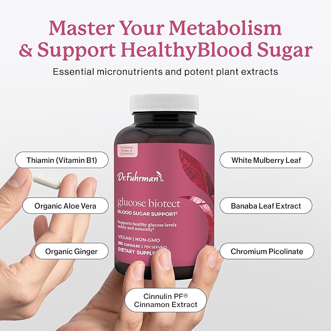 Dr. Fuhrman Glucose Biotect Natural Blood Sugar Support 180 Capsules