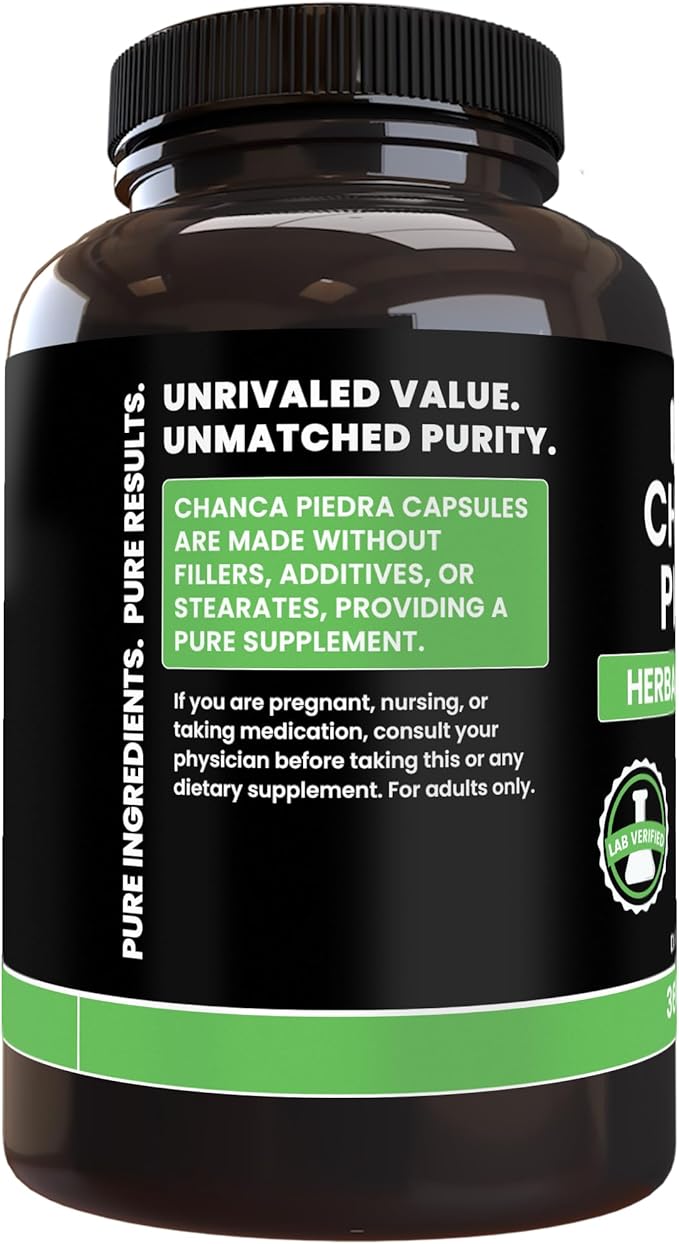 Pure Original Ingredients Chanca Piedra (365 Capsules) No Magnesium Or Rice Fillers Always Pure Lab Verified