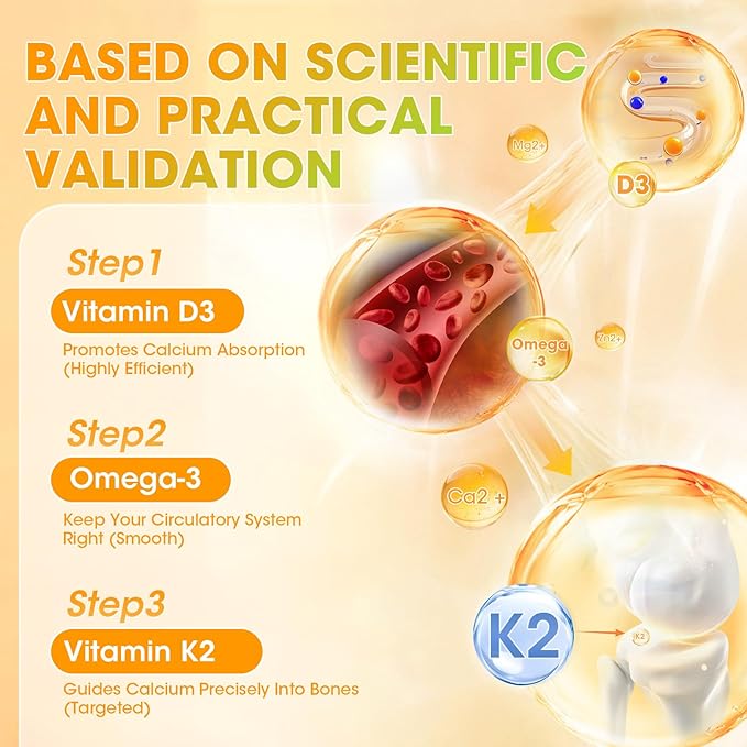 M inch Vitamin D3 K2 Gummies Vitamin D3 10000IU K2 (MK-7) 200mcg 6-in-1 Vitamina D3 con K2 Supplement with Omega-3 for Women and Men - Bones Teeth &amp Immune Support Sugar Free 2 Pack