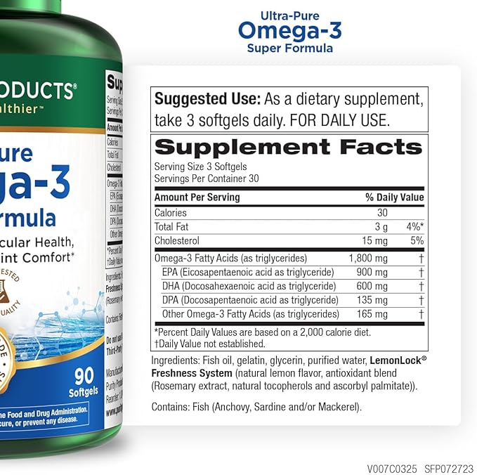 Purity Products - Ultra Pure Omega 3 Super Formula 90 Softgels (Pack of 2)