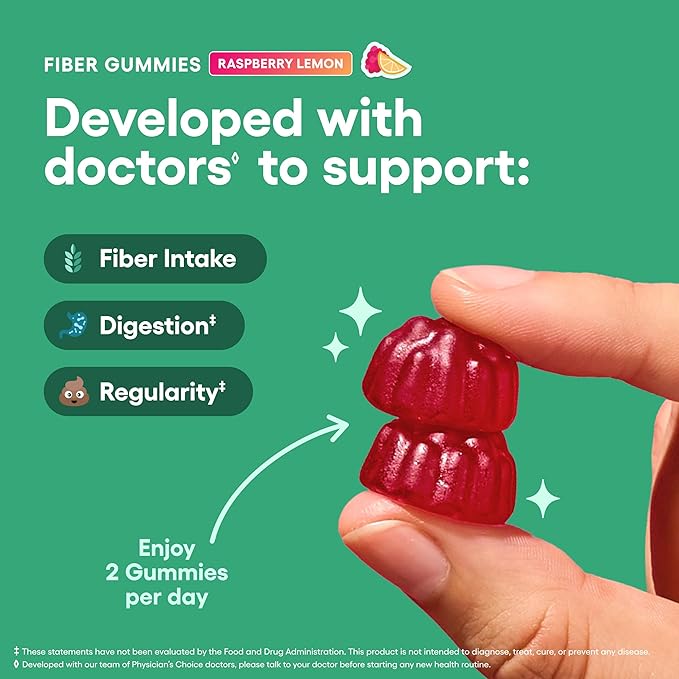 Physician's CHOICE Daily Bundle: 60 Billion Probiotic + Bloat &amp Gas Probiotic + Fiber Gummies + Digestive Enzymes