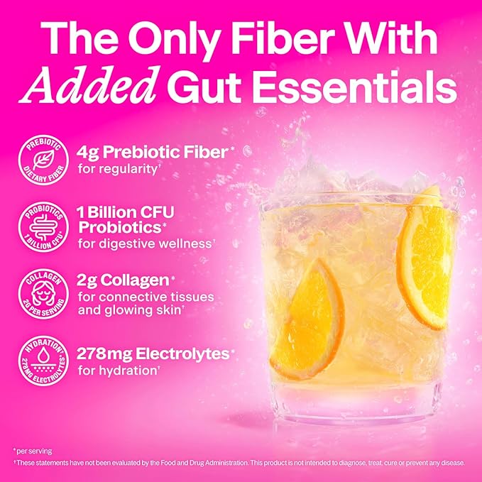 Belli Welli Daily Fiber Supplement for Women &amp Men Bundle – Premium Fiber Powder from Organic Acacia with Added Collagen Electrolytes &amp Probiotics – No Bloat Constipation &amp Gut Health Su