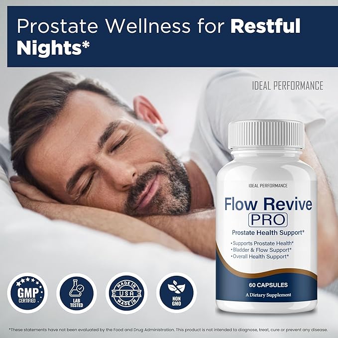 Flow Revive Pills FlowRevive Supplement Flow Revive Prostate Supplement Capsules - Maximum Strength Daily Wellness &amp Comfort All Natural FlowRevive Pro Health &amp Wellness Reviews (2 Pack)