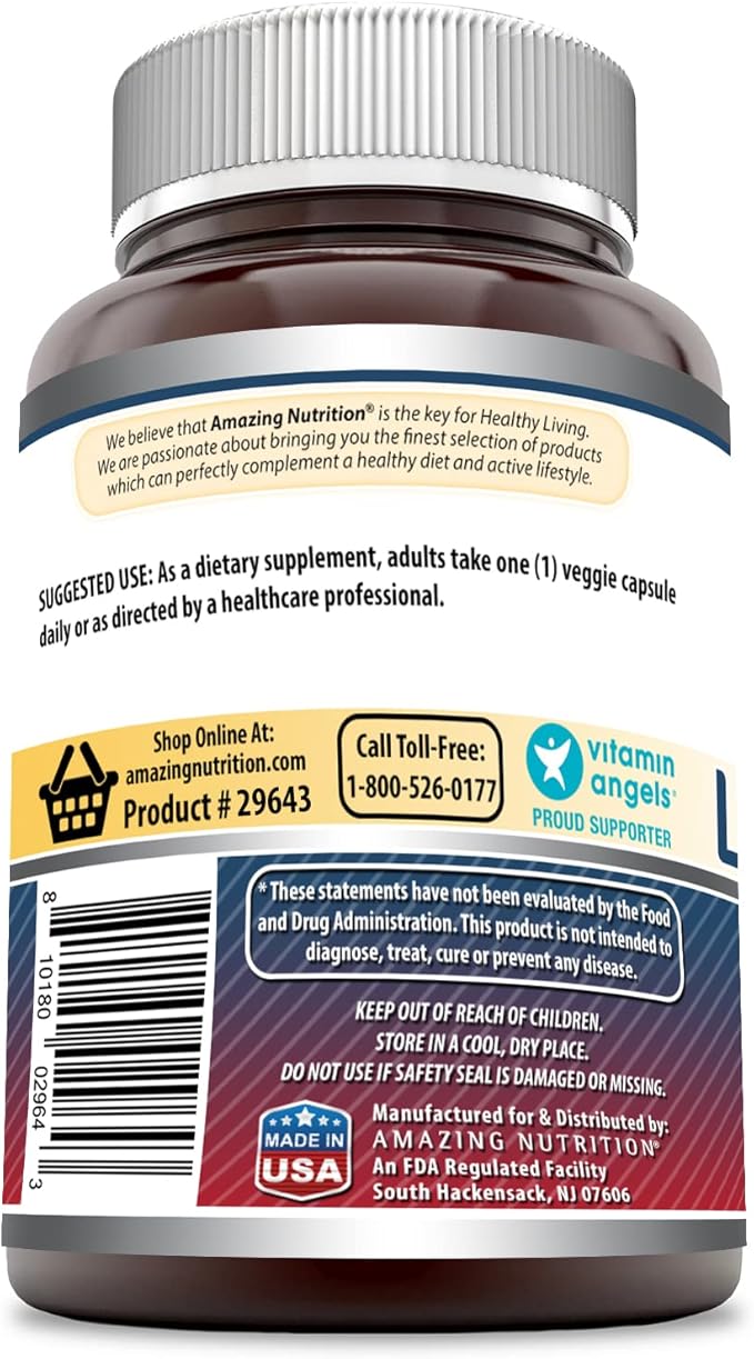 Amazing Formulas Reduced L-Glutathione Supplement | 500 Mg Per Serving | 60 Veggie Capsules | Non-GMO | Gluten Free | Made in USA | (Pack of 3)