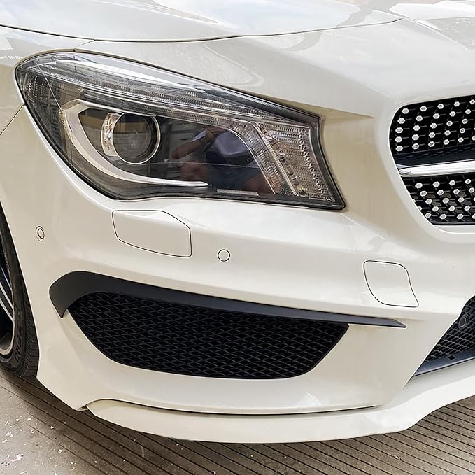 Compatible with Mercedes-Benz CLA-Class C117 CLA200 260 CLA45 AMG 2013-2015 Front Bumper Spoiler Splitter Air Intake Grille Trim Cover
