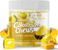 Colostrum Chews Supplement with probiotics for Gut Health Bloating Immune Support Skin Hair Growth and Beauty - Pineapple Flavor (60 Servings)