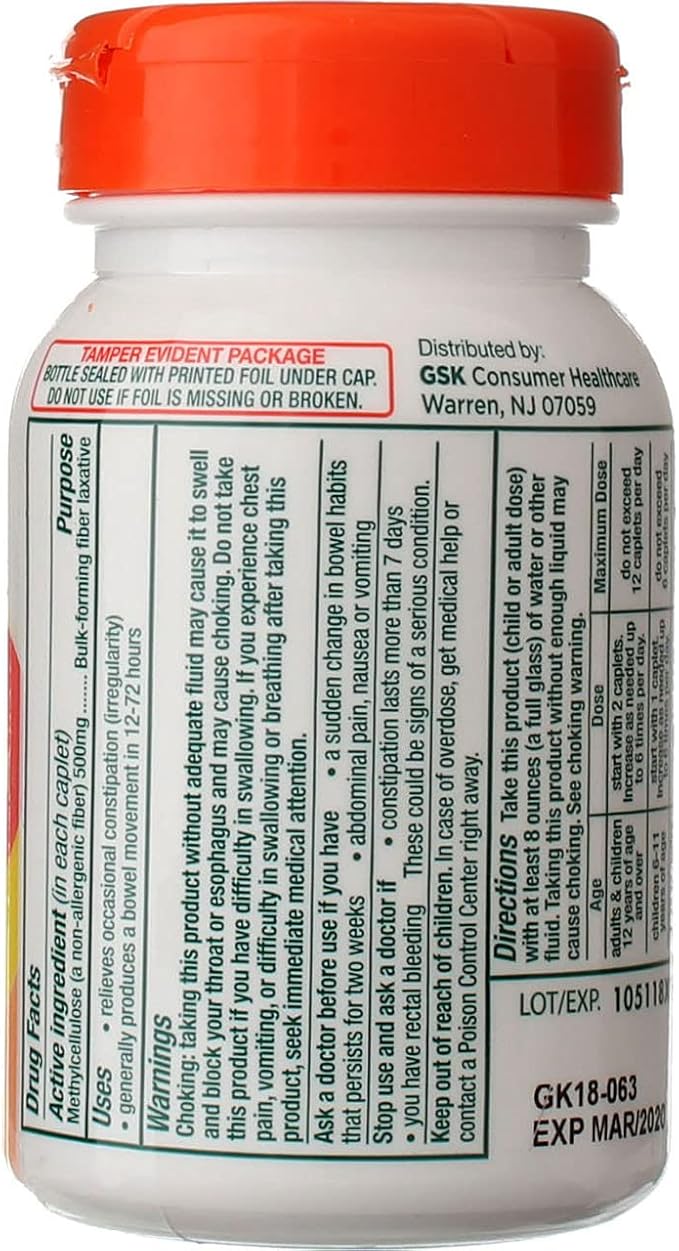 Citrucel Caplets 100 Caplets (Pack of 4)