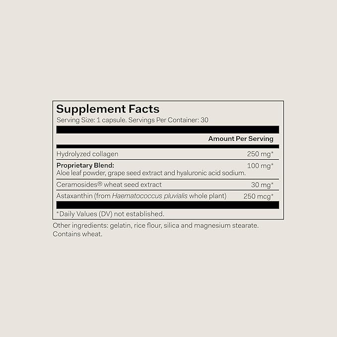 The Nue Co. Skin Hydrator Supplement - Daily Skin Support with Hydrolyzed Collagen Aloe &amp Hyaluronic Acid - Gluten Free Supplement for Radiance and Hydration Support | 30 Capsules