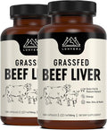 Grass Fed Beef Liver Supplement – 3000mg Freeze Dried Desiccated Organs – Nutrient Source for Joints Bones Hair Skin Nails &amp Daily Energy – 120 Pasture-Raised Capsules - 60 Day Supply