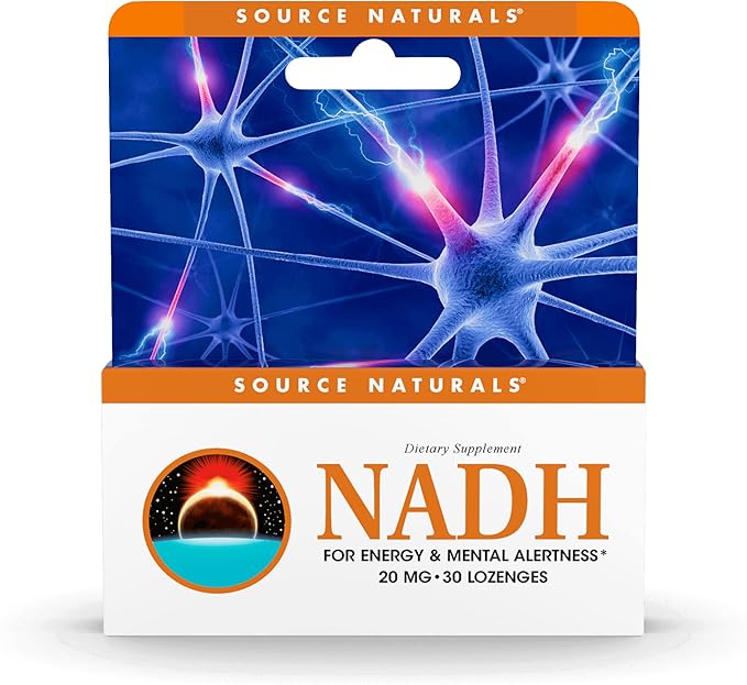 Source Naturals NADH 20mg Boost Energy and Mental Alertness* - 30 Lozenges