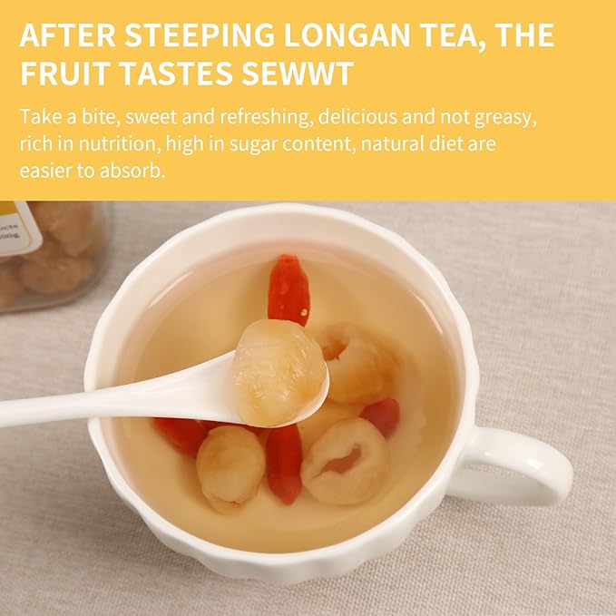 DOZO Longan Dried Longan Thailand 14.1oz/400g Natural Longan Dried Fruit Pure Dry Longan Fruit Longan Tea Longan Seedless No Add Snacks＆Cooking 泰国龍眼乾 桂圆肉