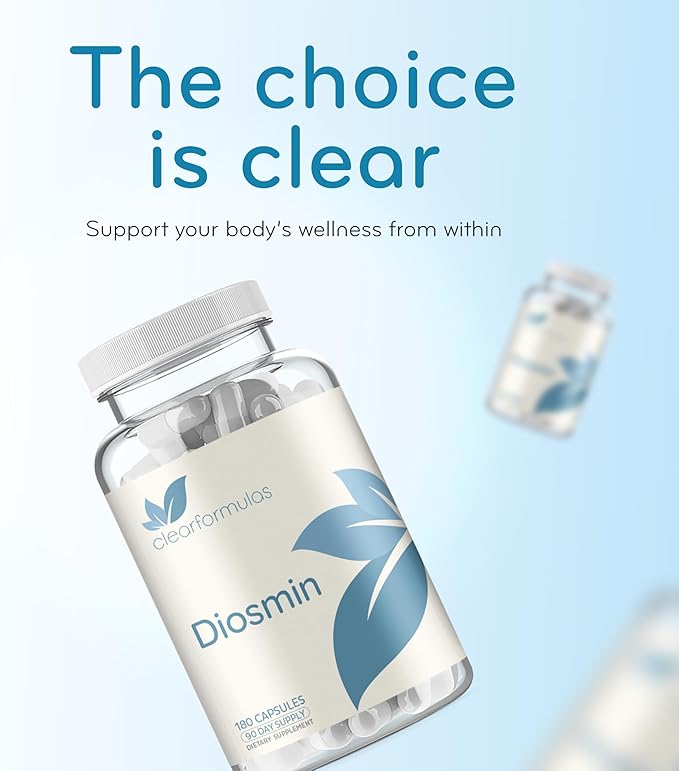 Diosmin 1000mg Circulation and Vein Support Supplement - High Strength Diosmin Varicose Leg Vein Supplement - Vegan Non-GMO &amp Gluten Free - Formulated in American cGMP Lab (90 Servings)