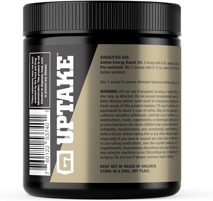 Elite Gold Amino Uptake Blueberry Lemonade Amino Energy Hydration Beta Alanine Energy Drink Beta Alanine L Citrulline 8.46 oz Tub (30 Servings)