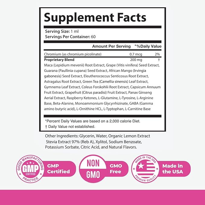 Gelatin Sculpt – Daily Liquid Botanical Supplement with Chromium &amp Plant Extracts – Clean Stimulant-Free Formula – Non-GMO Made in USA GMP-Certified - 2 fl oz (60 mL) 2 Month Supply