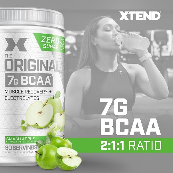 Xtend Original BCAA Powder 7g BCAA and 2.5g L-Glutamine Sugar Free Post Workout Muscle Recovery Drink with Amino Acids for Men &amp Women 30 Servings