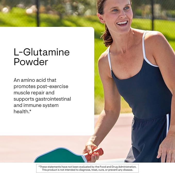THORNE - L-Glutamine Powder - Amino Acid Supplement for Immune System &amp GI Health - Promotes Post-Exercise Muscle Cell Repair* - NSF Certified for Sport - Gluten Dairy &amp Soy-Free - 90 Serving